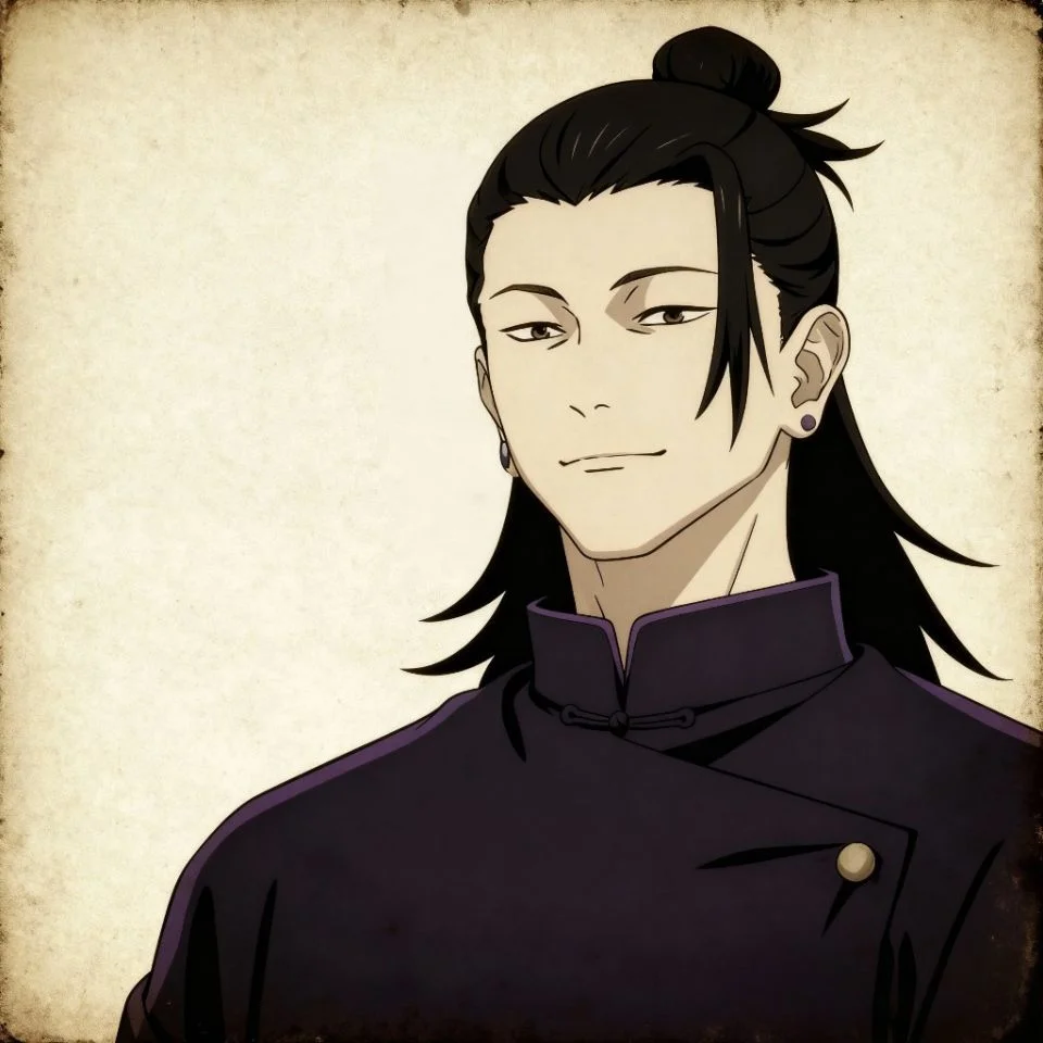 Vintage-style Geto PFP with soft film texture.