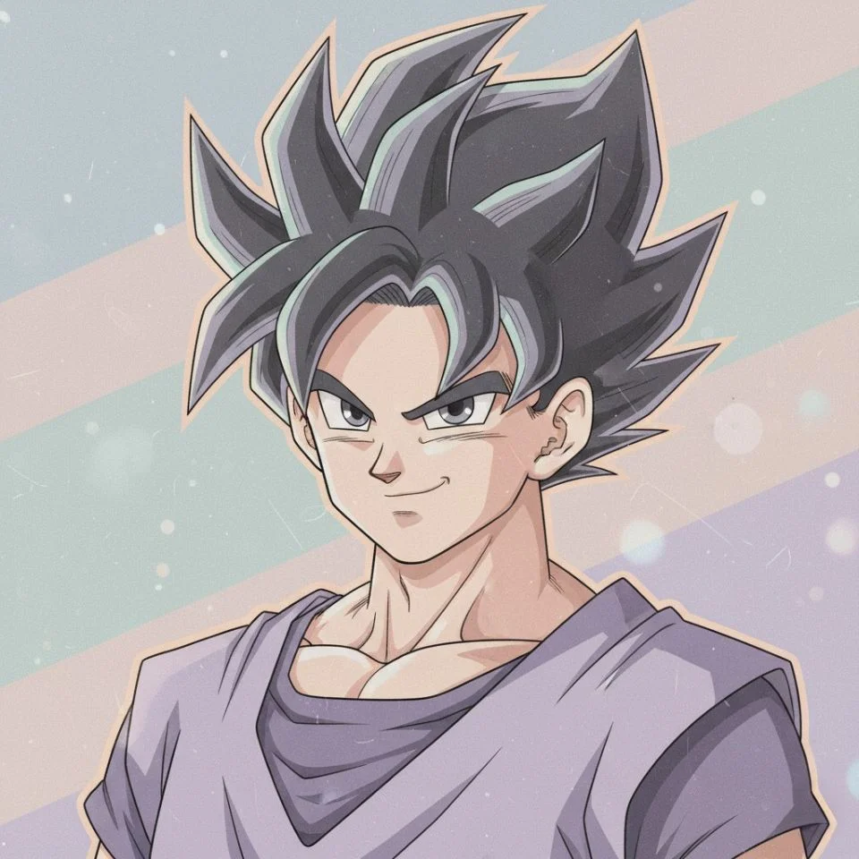 gohan-pfp-aesthetic-anime-edit Aesthetic Gohan anime edit PFP in modern pastel style