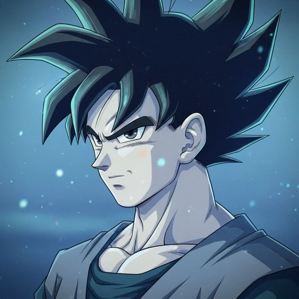 gohan-pfp-aesthetic-blue Blue-tone Gohan PFP aesthetic style