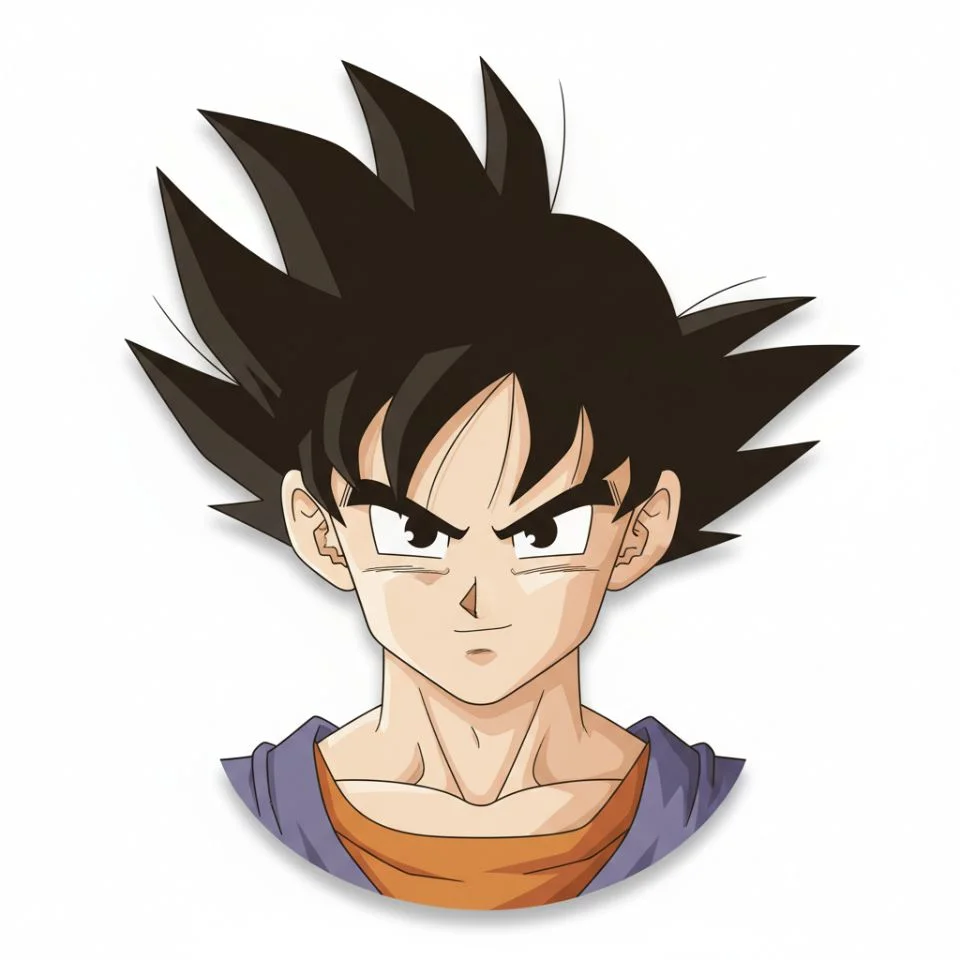 gohan-pfp-aesthetic-minimal Minimal Gohan PFP with white background and simple framing