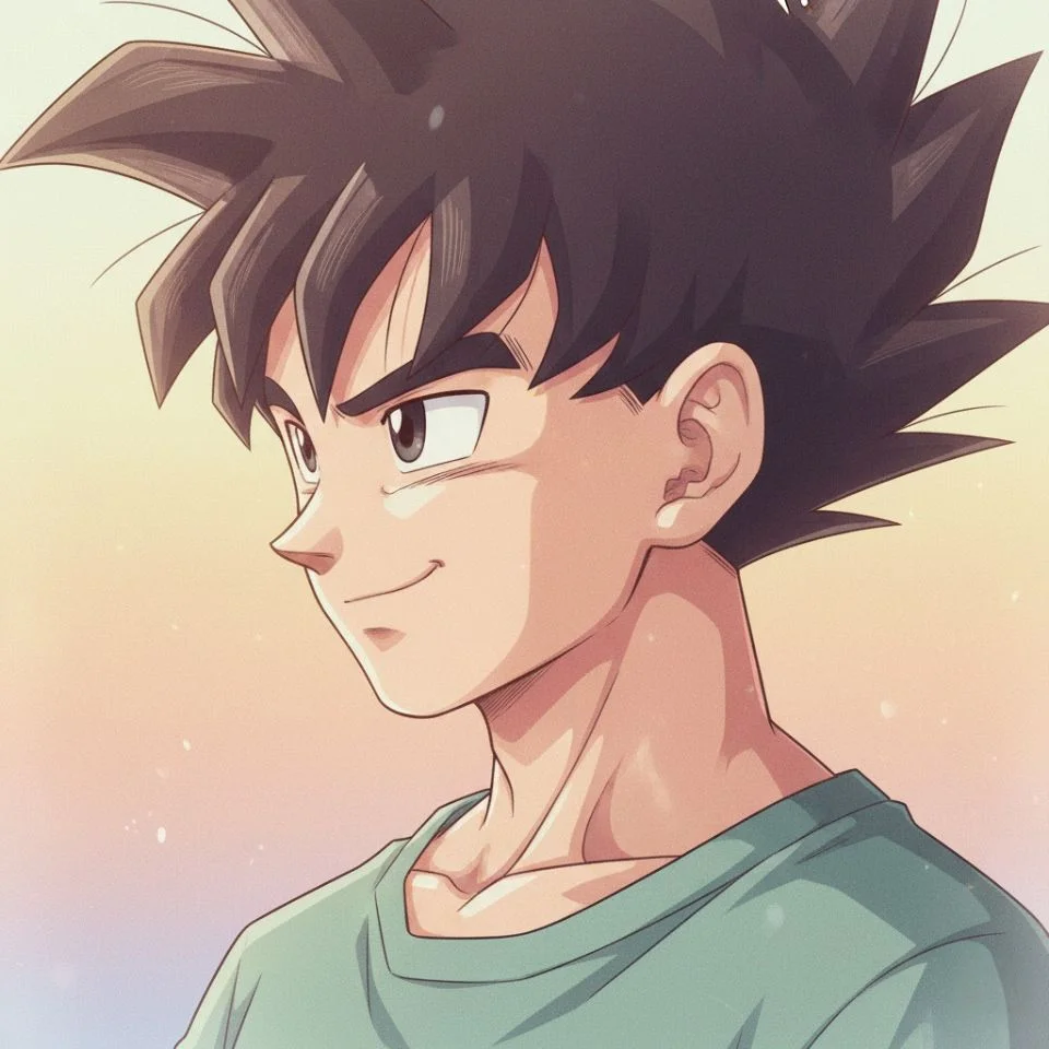 gohan-pfp-aesthetic-soft Soft pastel aesthetic Gohan PFP with gentle tones