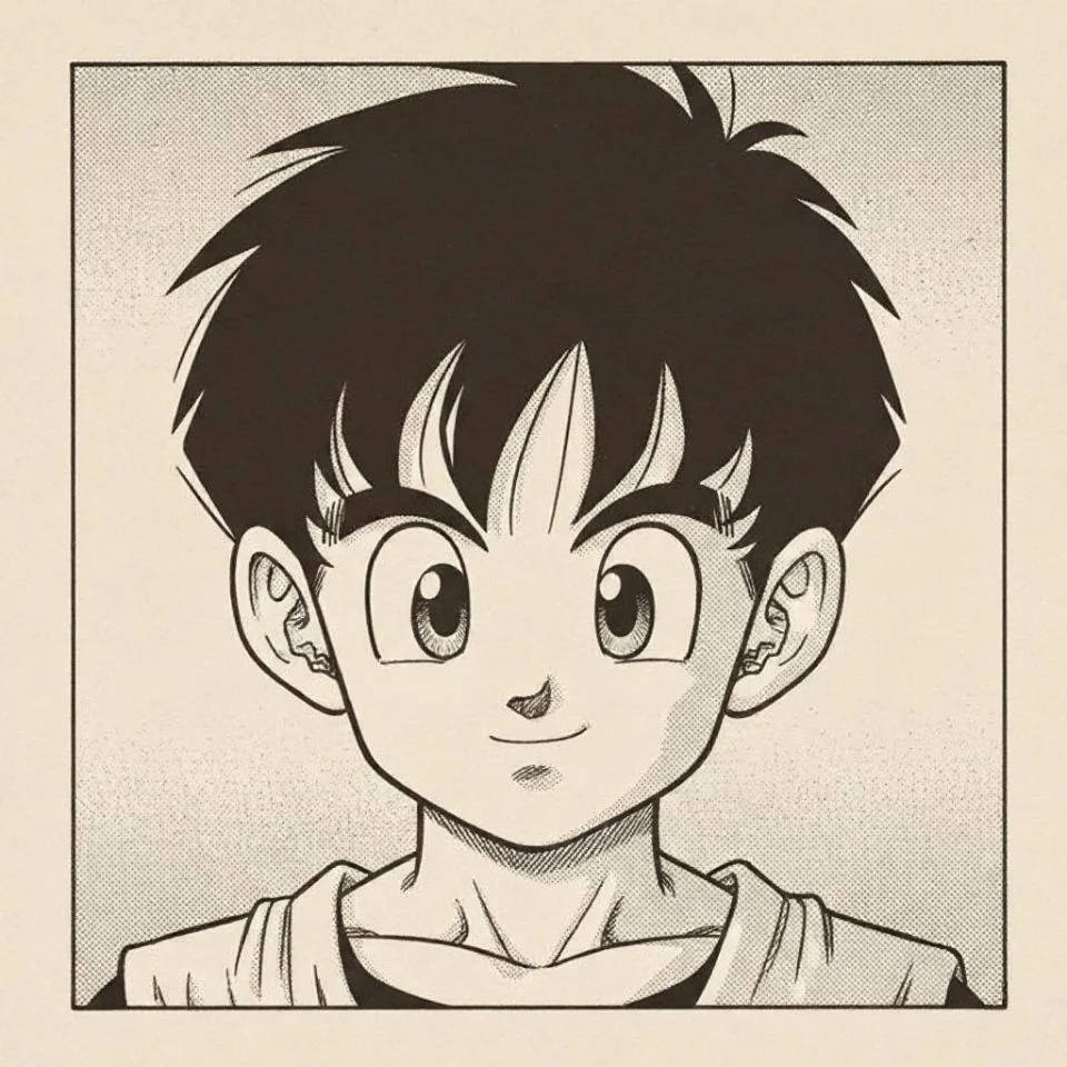 gohan-pfp-feature-kid Kid Gohan PFP close-up — nostalgic manga panel