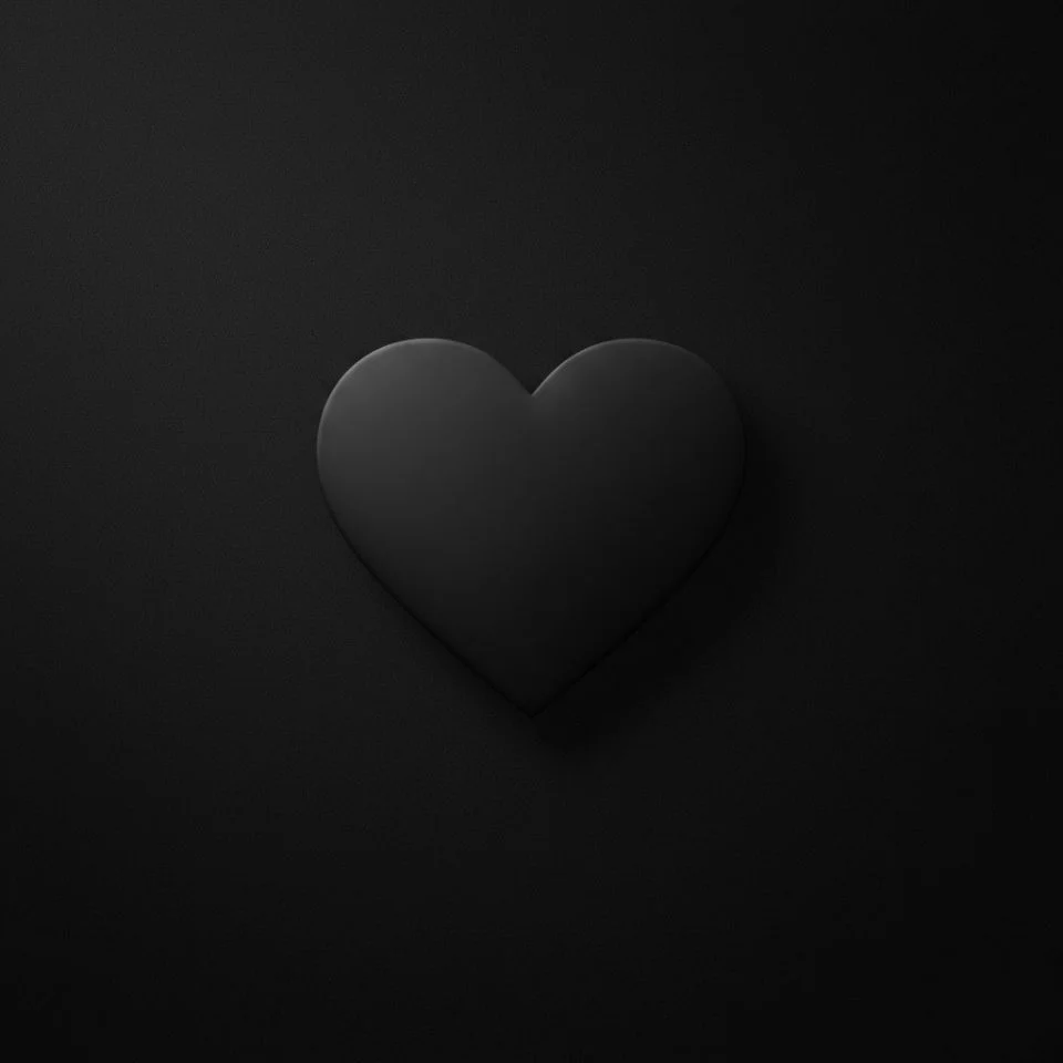 heart-pfp-feature-minimal-dark Minimal dark heart PFP on black textured background
