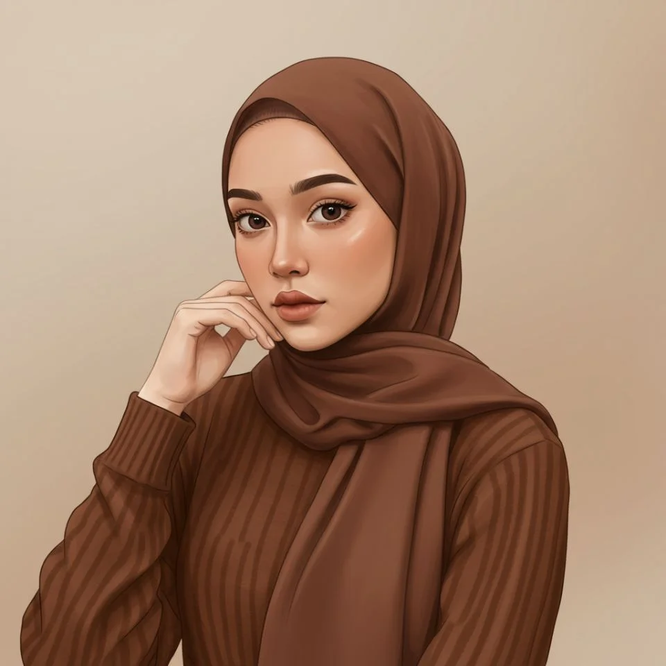 hijab-dp-aesthetic-brown Aesthetic Hijab DP — warm brown tones