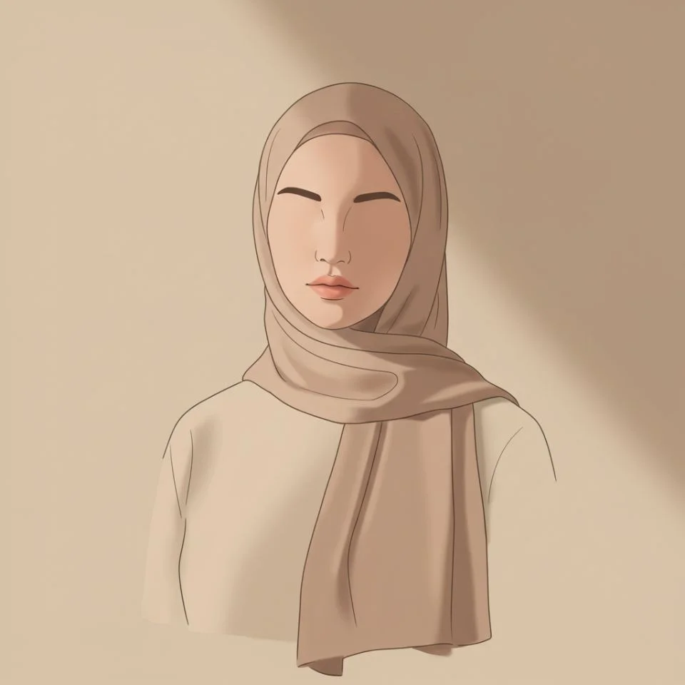 hijab-dp-aesthetic-minimal Aesthetic Hijab DP — minimal composition, soft shadows