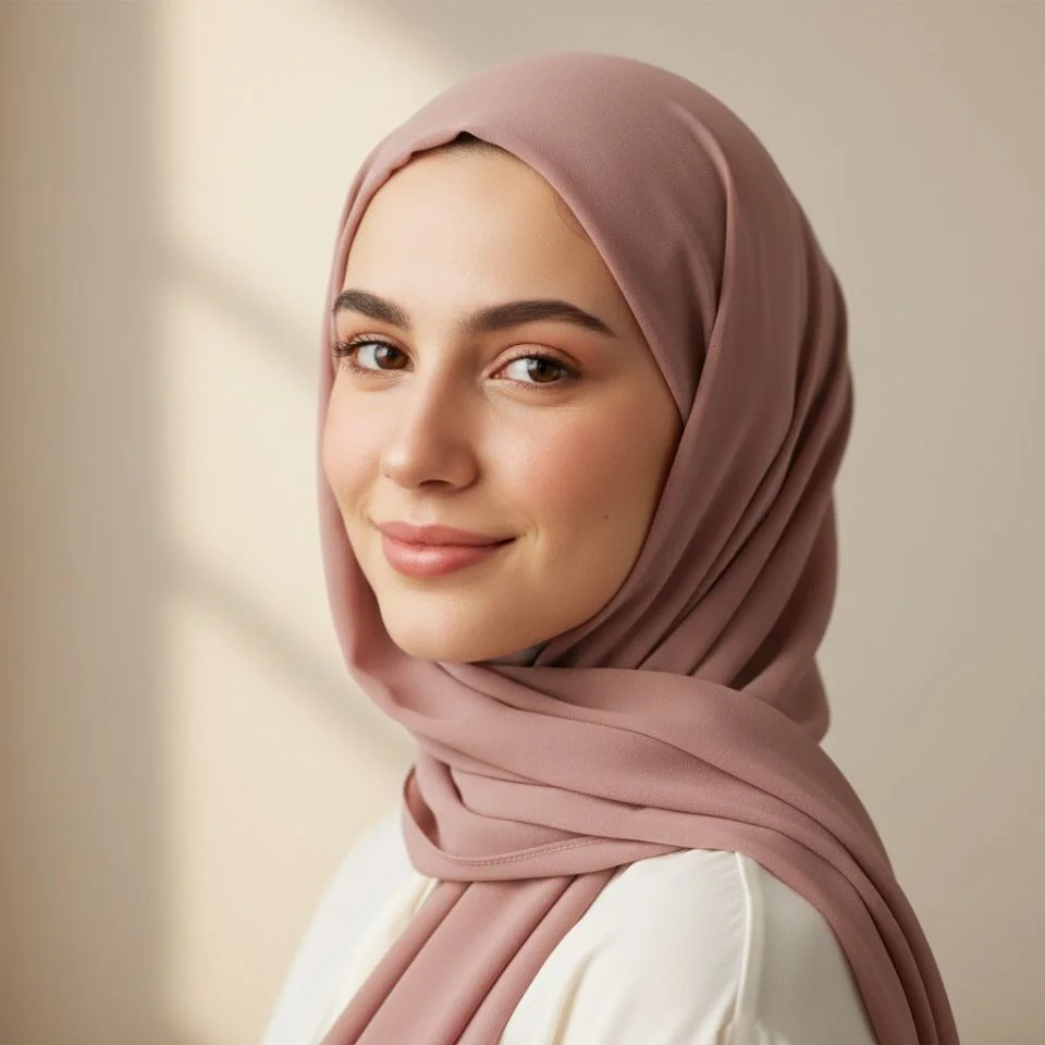 hijab-dp-feature-smile Featured Hijab DP — natural smile, pastel tones