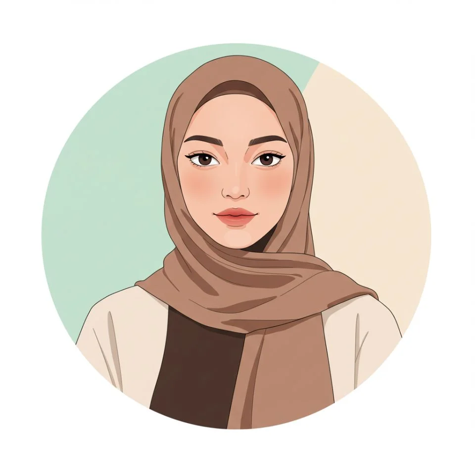 hijab-dp-whatsapp-classic Hijab DP for WhatsApp — centered portrait in soft tones
