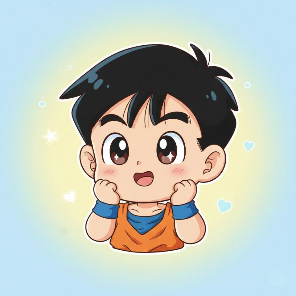 kid-gohan-pfp-cute-expression Cute Kid Gohan expression — chibi style