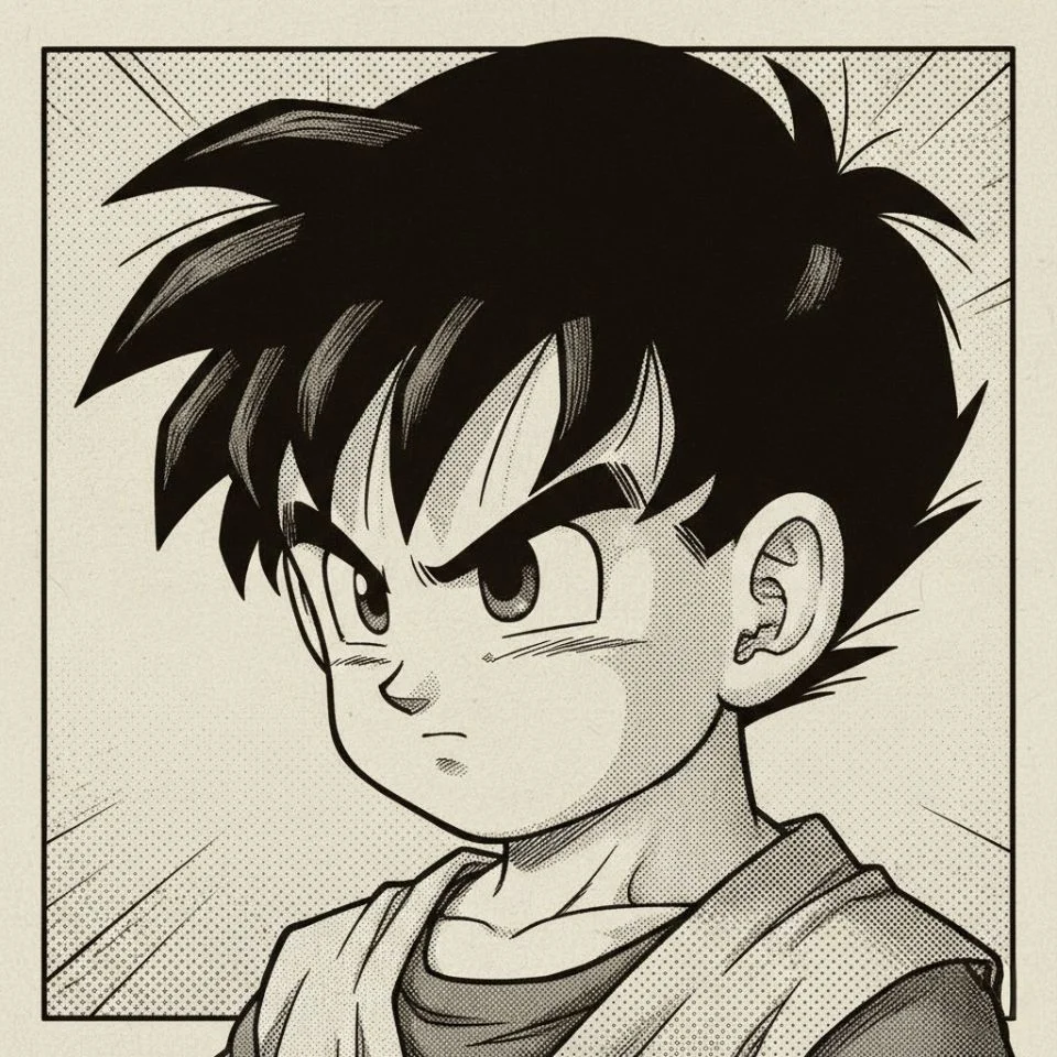 kid-gohan-pfp-serious Serious Kid Gohan PFP — manga close-up