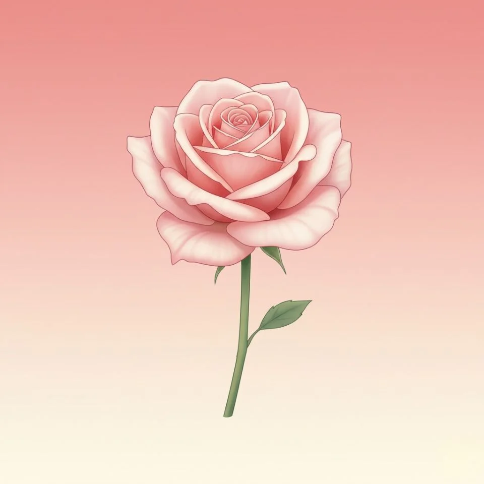 pink-flower-pfp-gradient gradient pastel pink floral PFP with smooth blend colors