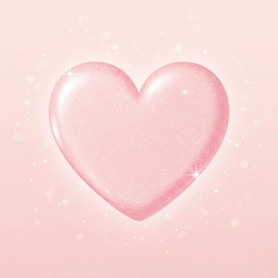 pink-heart-pfp-glitter-cute Cute glittery pink heart profile icon