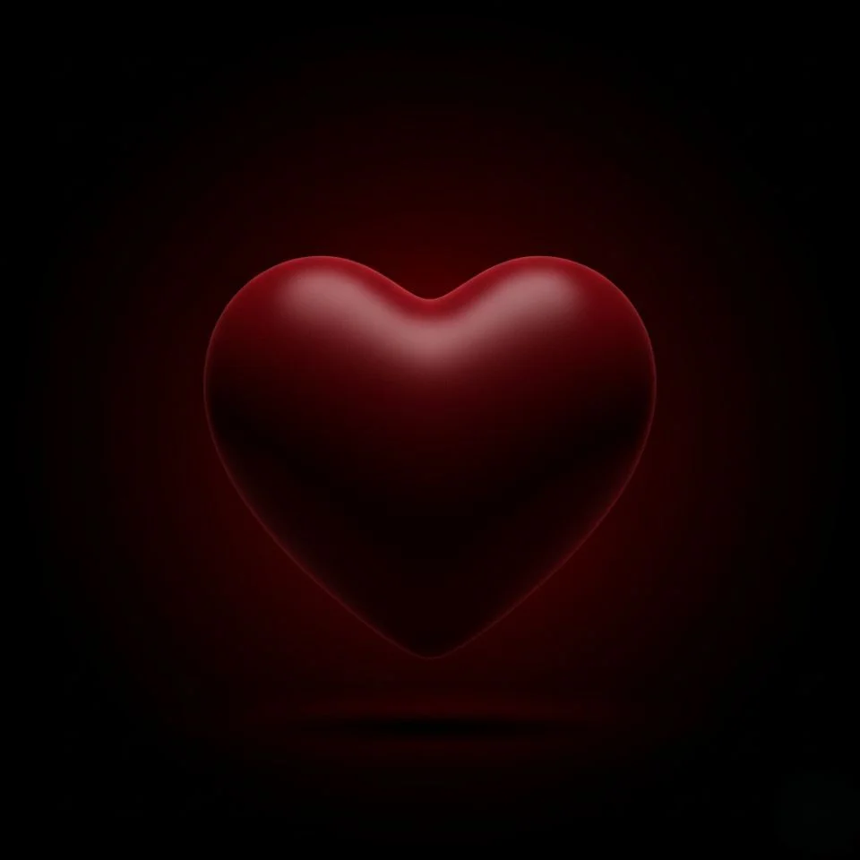 red-heart-pfp-aesthetic-dark Aesthetic dark red heart icon with moody lighting
