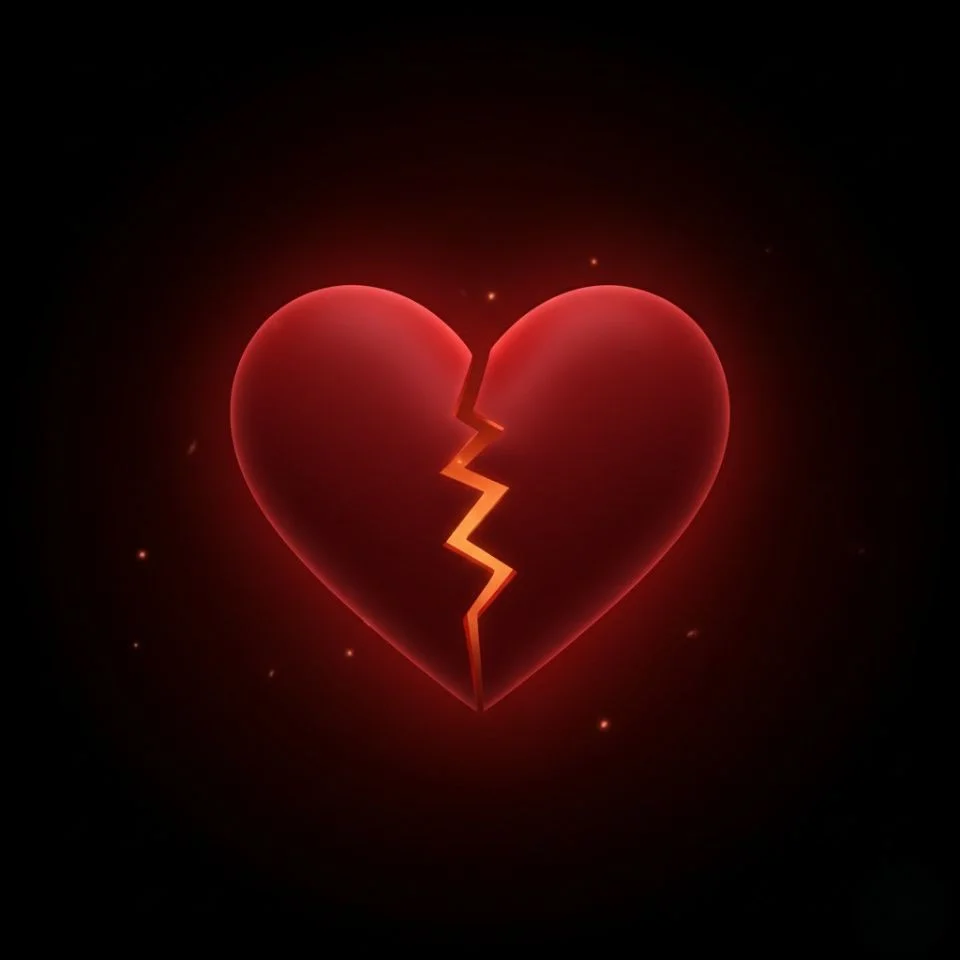 red-heart-pfp-broken-theme Broken red heart PFP with crack design