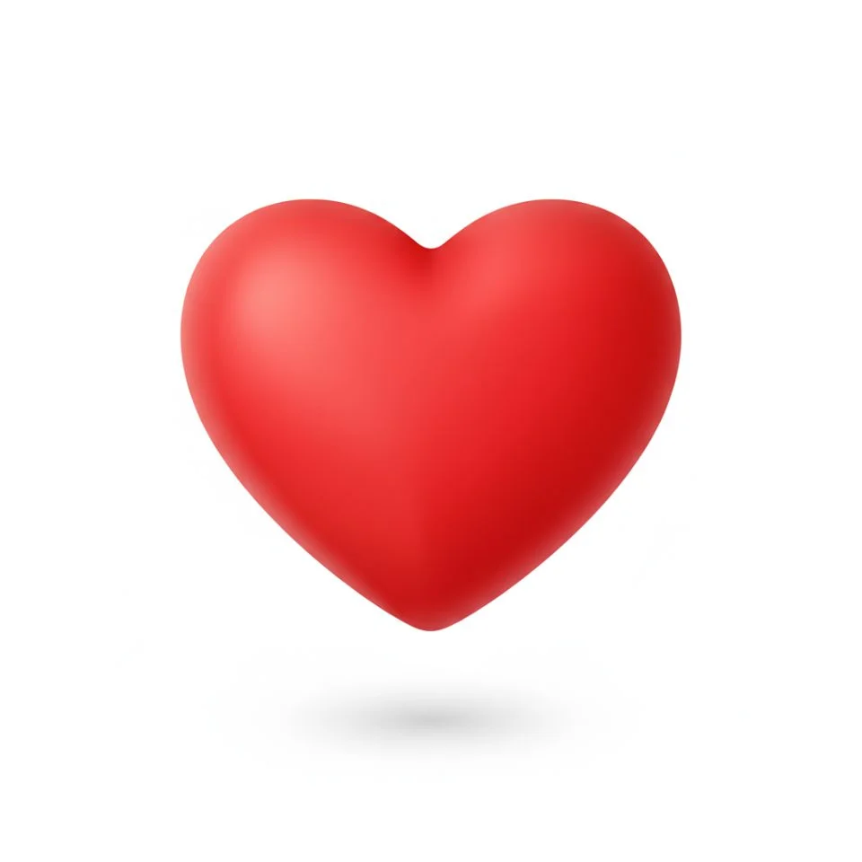 red-heart-pfp-minimal Minimal red heart PFP on white backdrop
