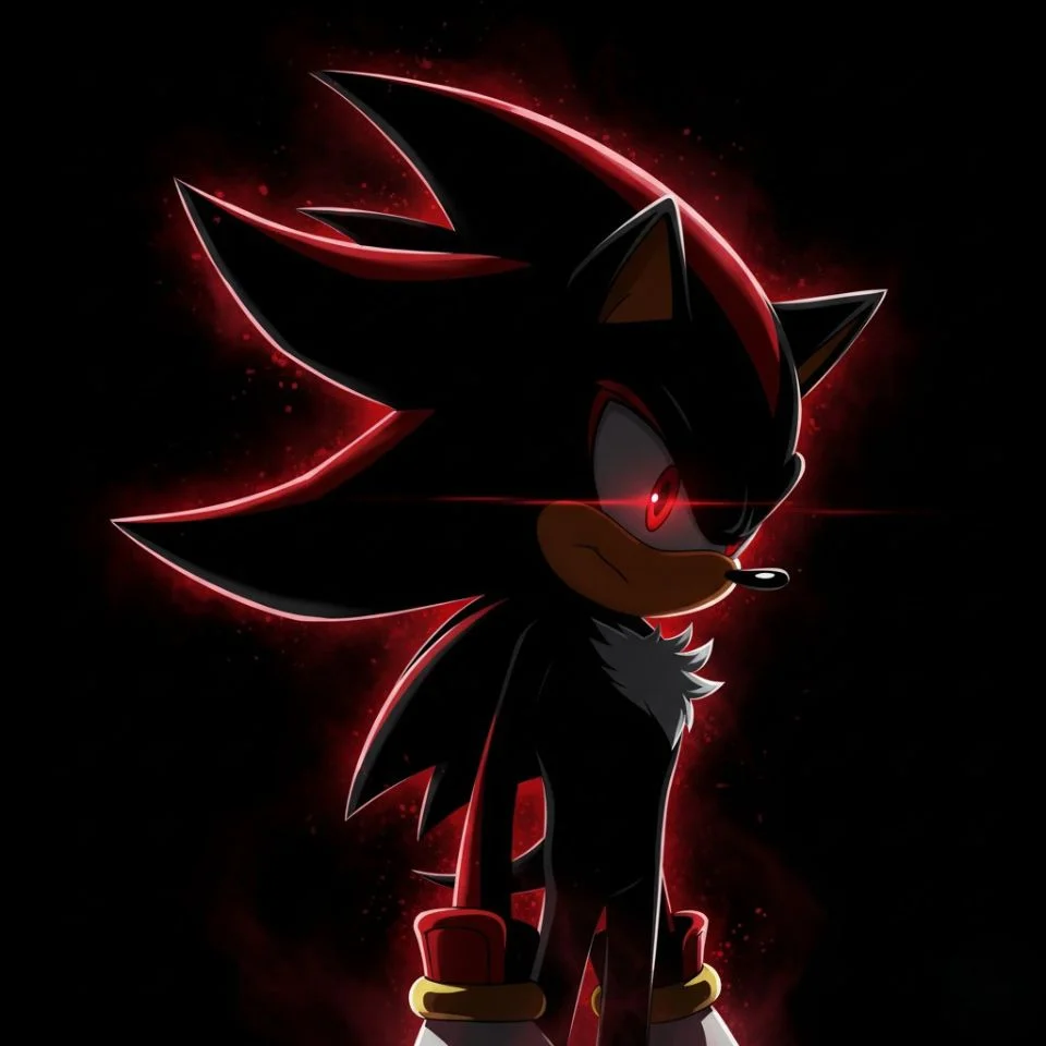 Shadow PFP with red glow and black background