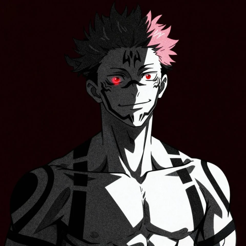 Dark simple Sukuna icon edit.