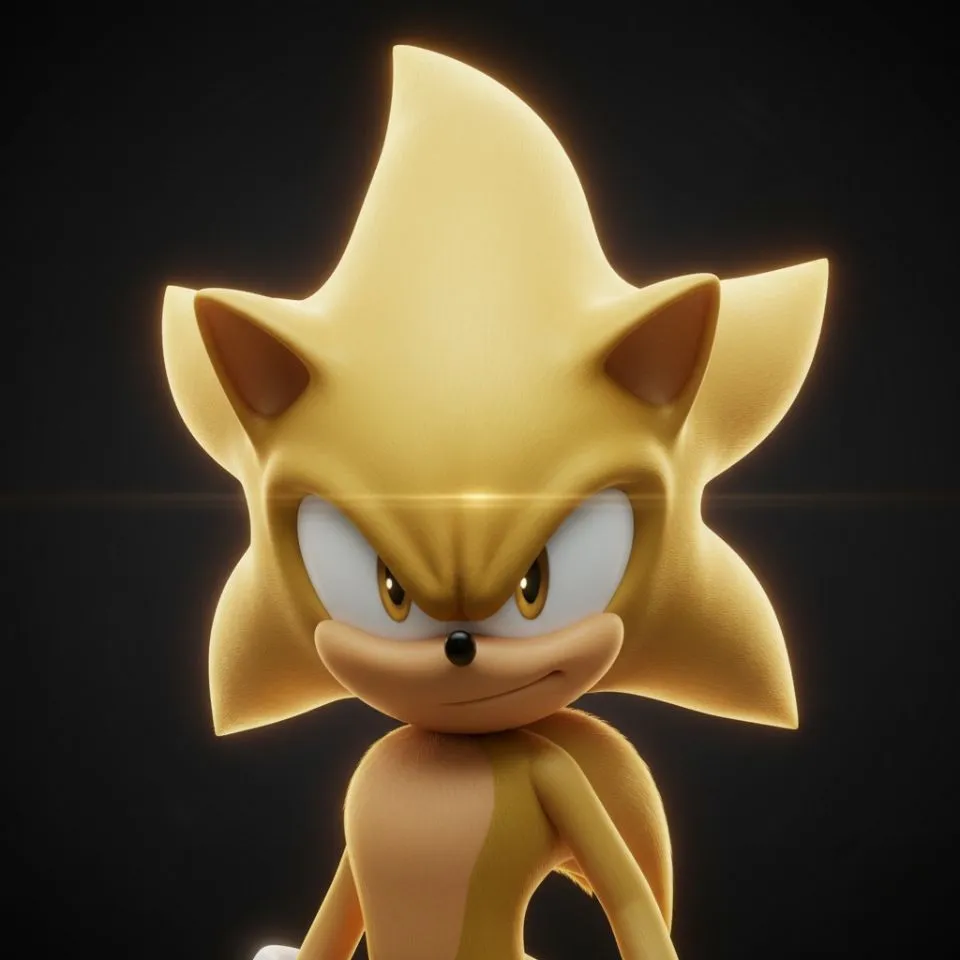 Super Sonic PFP optimized for dark mode profiles