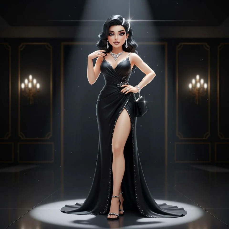 Black diamond glam Telenovela DTI look