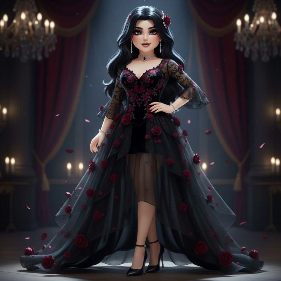 Black rose Telenovela Dress to Impress style