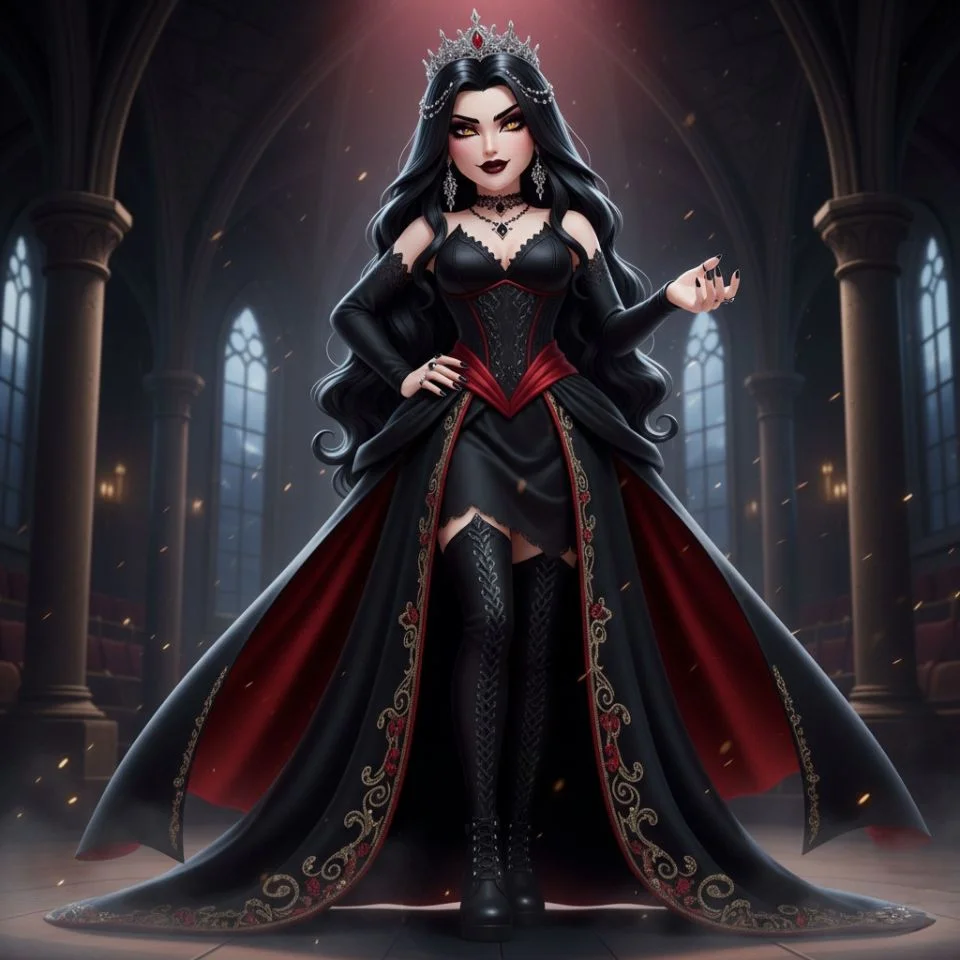 Dark villain queen Dress to Impress outfit