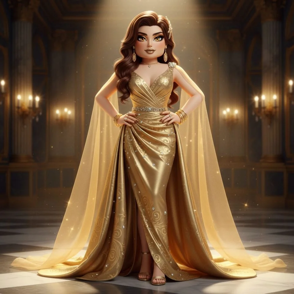 Gold elegance Telenovela DTI outfit