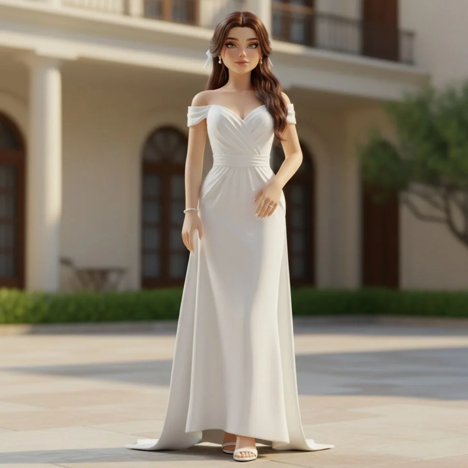 Non-VIP white grace Dress to Impress look