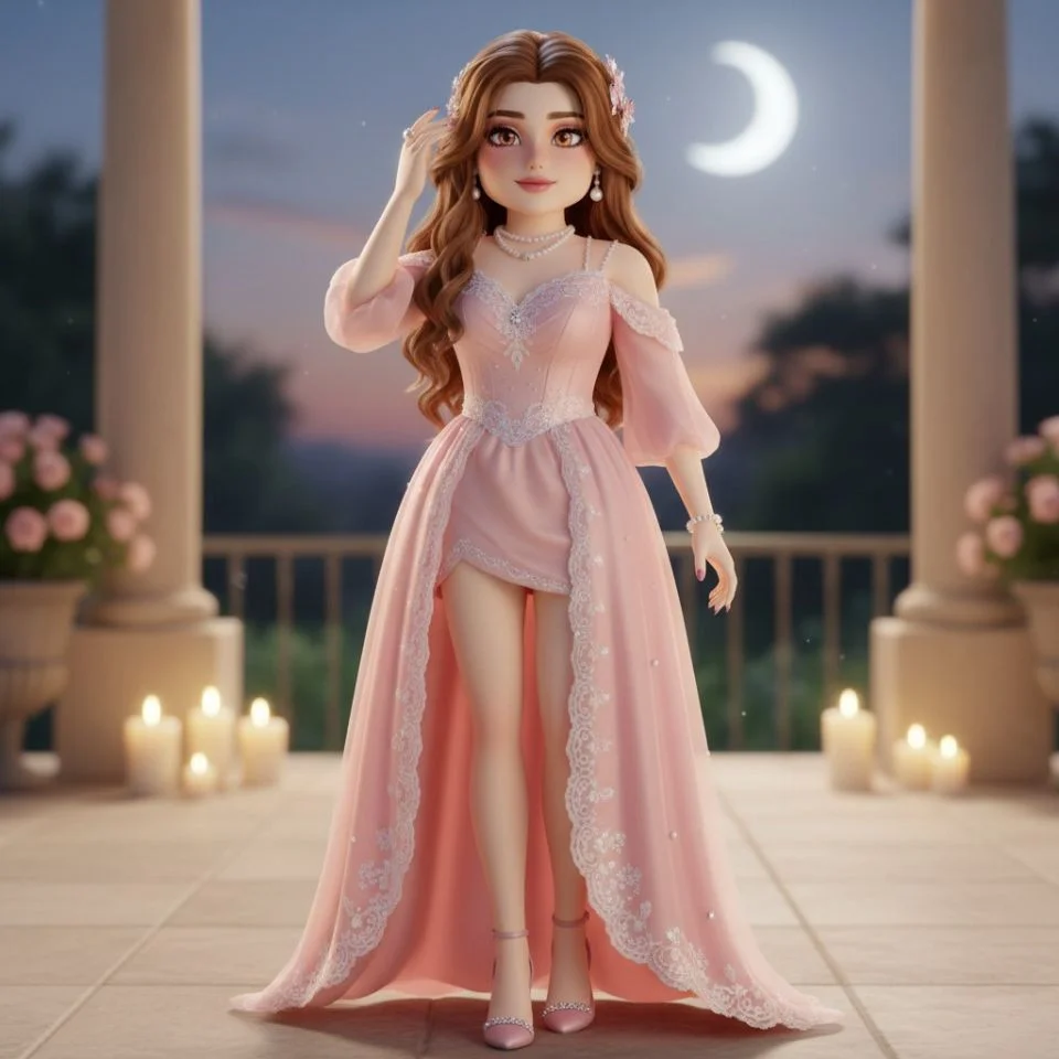 Romantic pink Telenovela DTI outfit