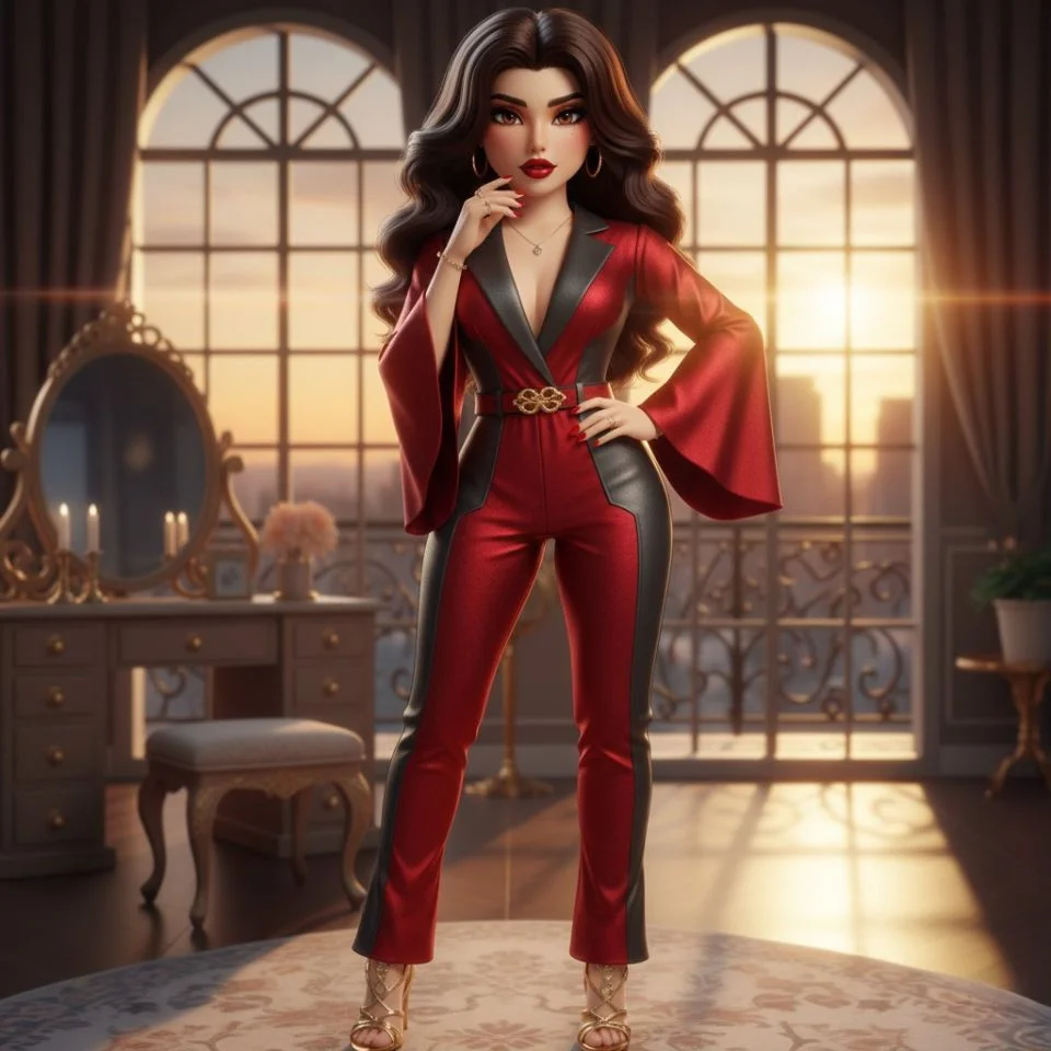 Red lip power Dress to Impress makeup focus