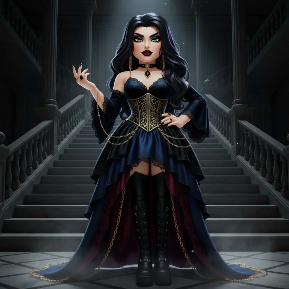 Shadow beauty Dress to Impress villain look