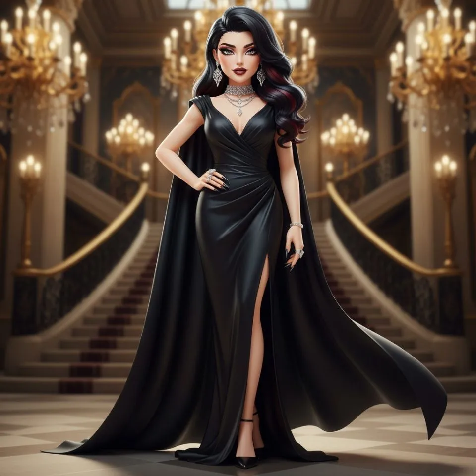 Telenovela villain elegance DTI outfit with dramatic flair