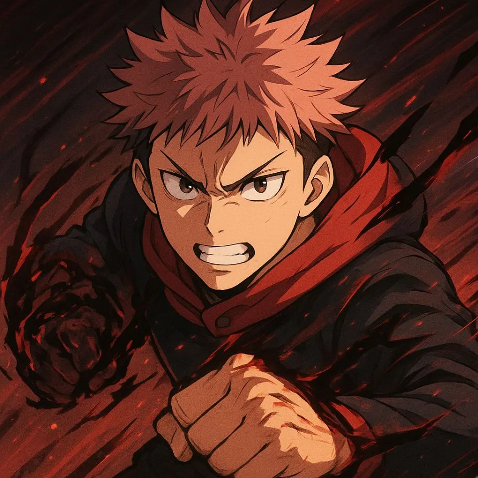 Yuji Itadori anime battle pose PFP