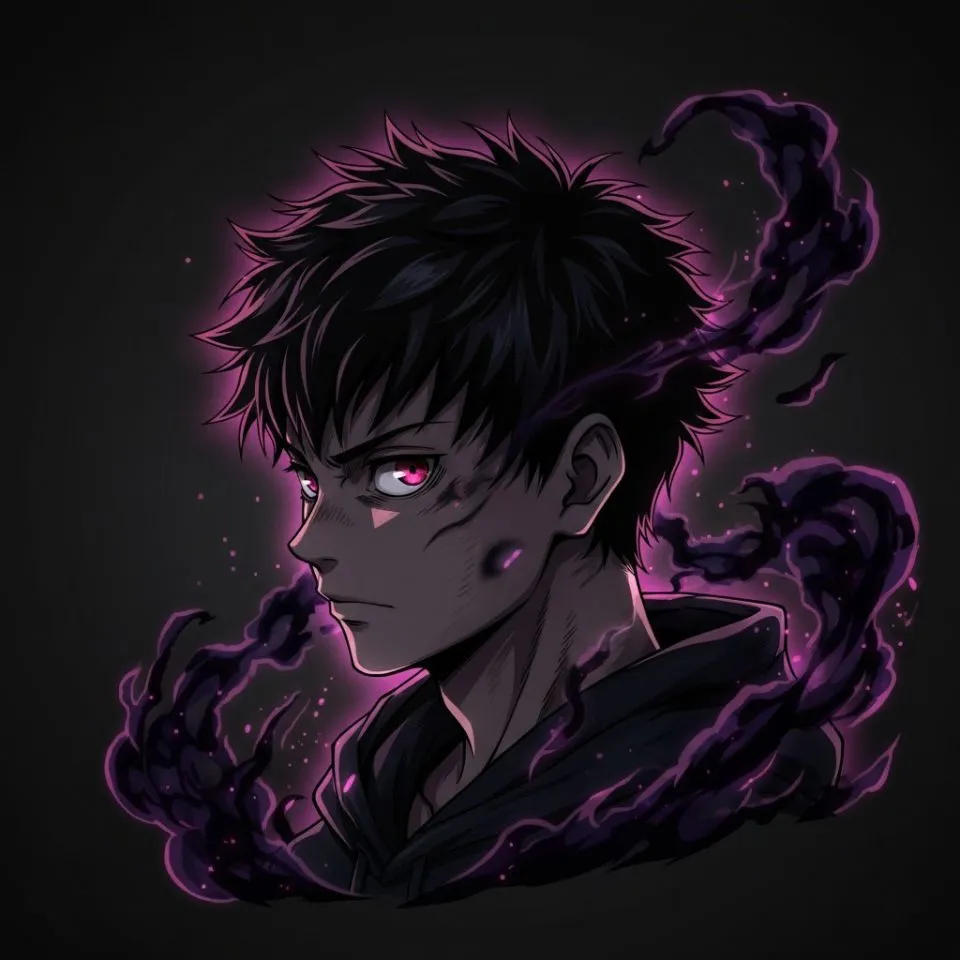 Yuji Itadori dark aura glowing PFP