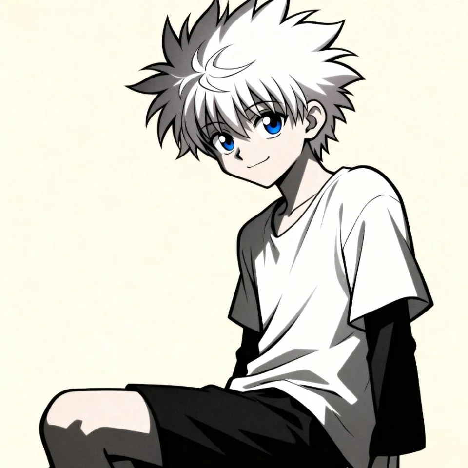 aesthetic-killua-pfp-light Aesthetic Killua PFP with soft natural light.