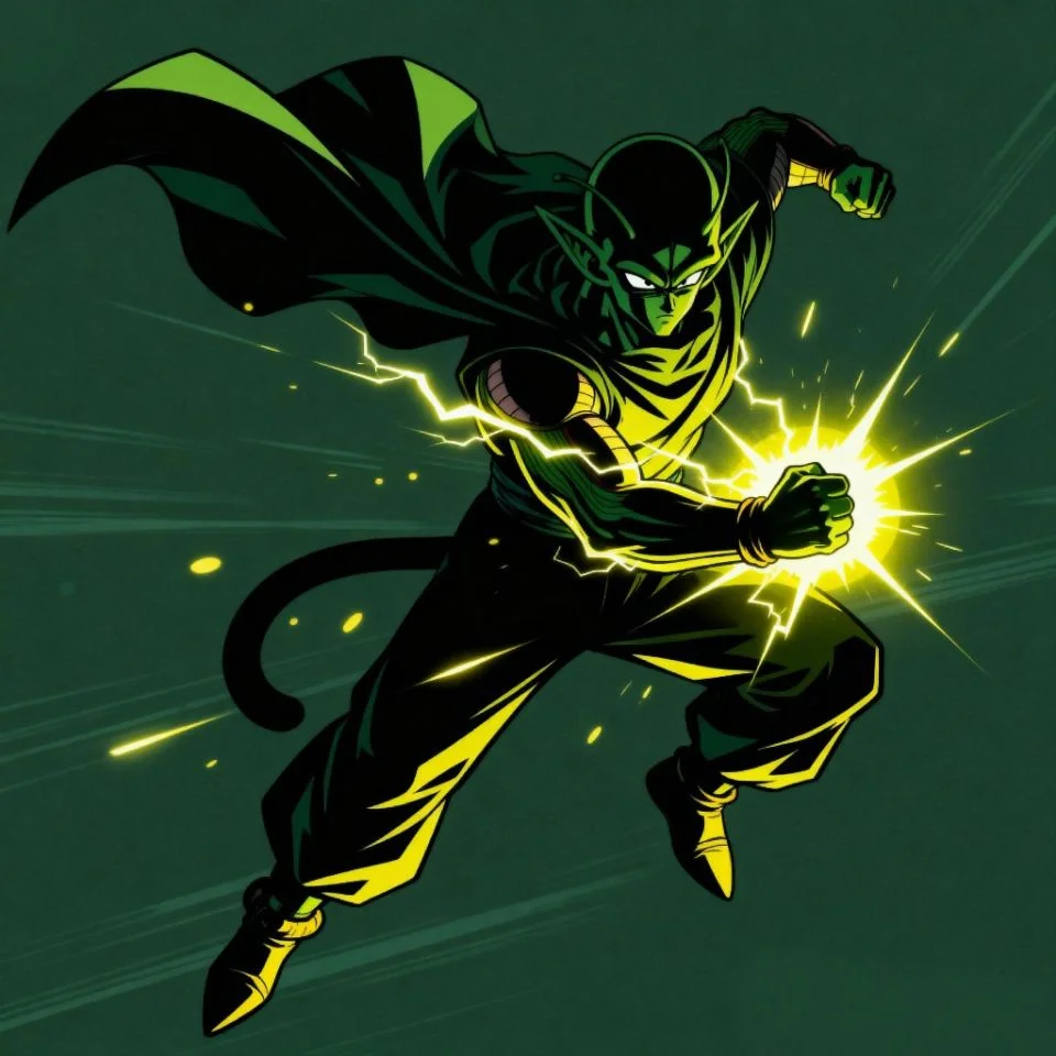 Piccolo anime PFP from Dragon Ball Z classic fight scene.