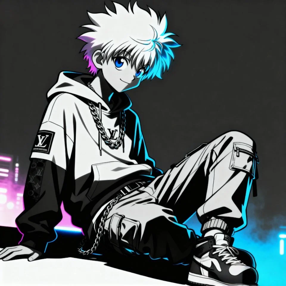 cool-killua-pfp-streetwear Cool Killua PFP in streetwear outfit.