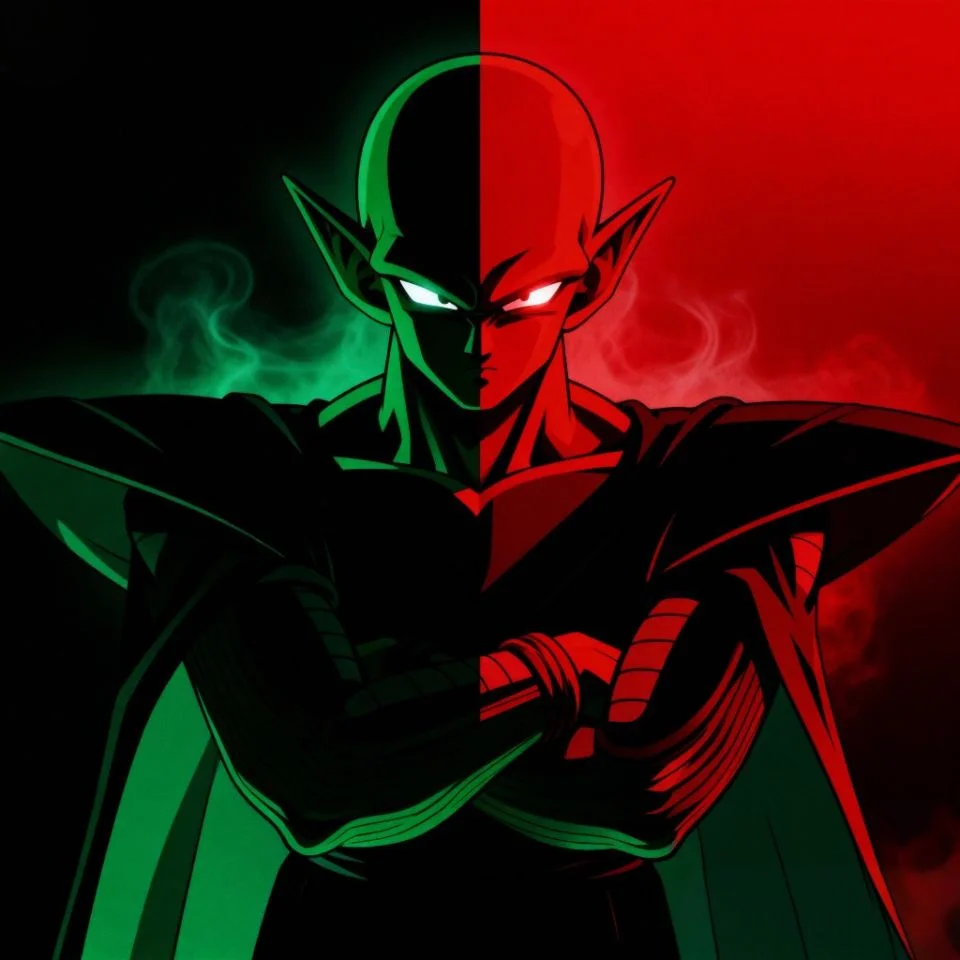 Piccolo with red and green lighting edit for a cool contrast.
