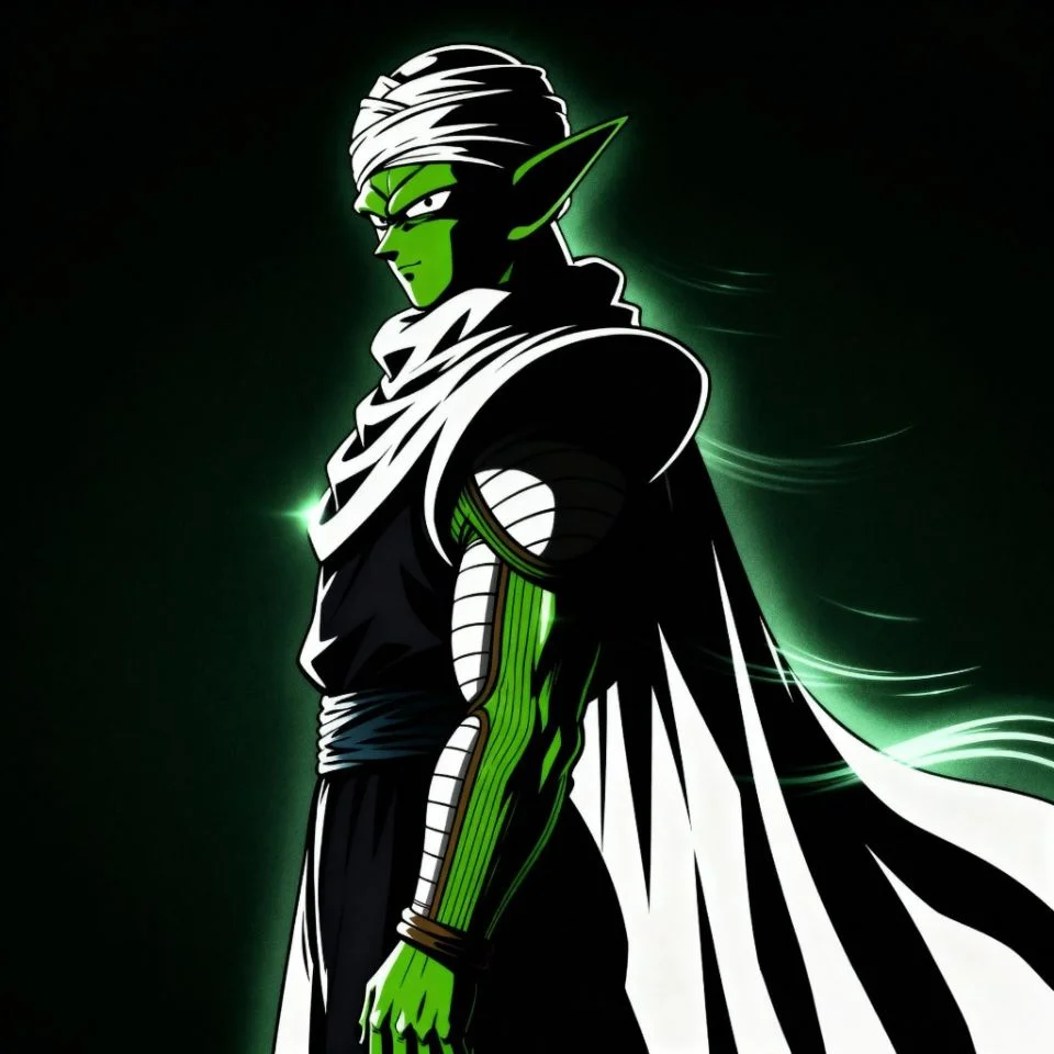 Piccolo cool PFP side profile with motion blur.