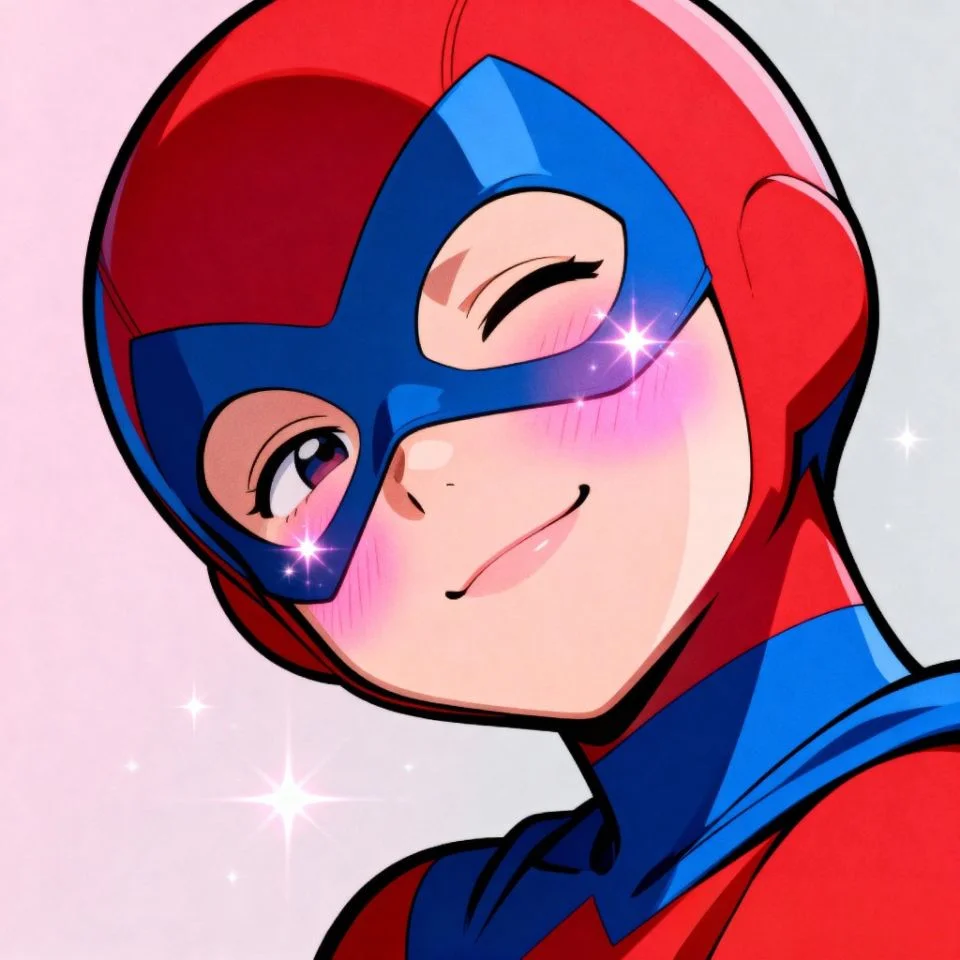 Cute Spider-Man blushing cartoon PFP.