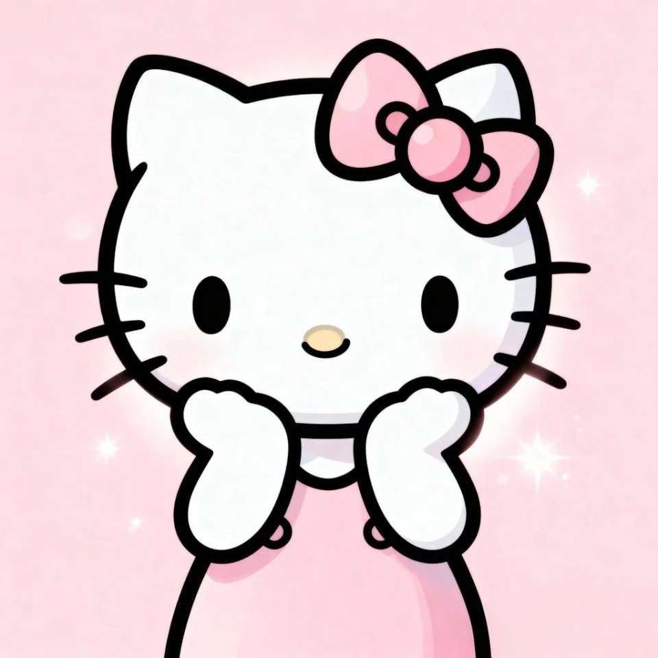 hello-kitty-aesthetic-wallpaper Hello Kitty wallpaper-style avatar in pastel pink and white