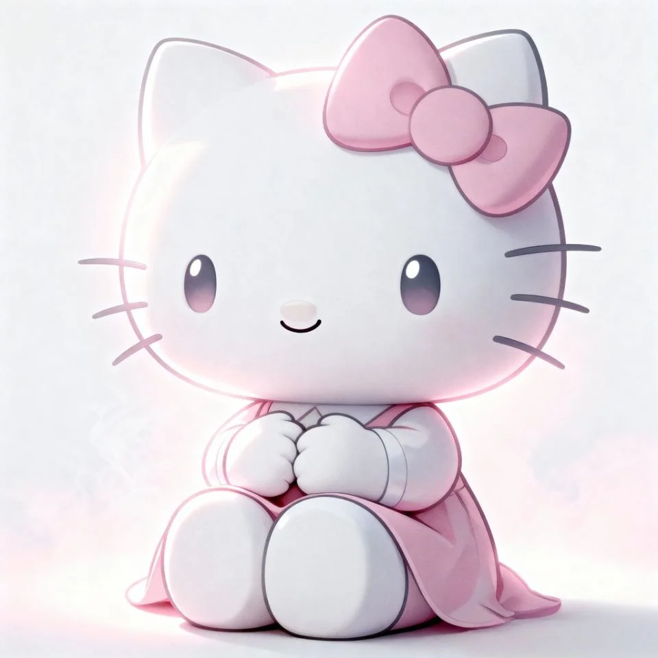 hello-kitty-minimal-anime anime Hello Kitty version with minimal white tones