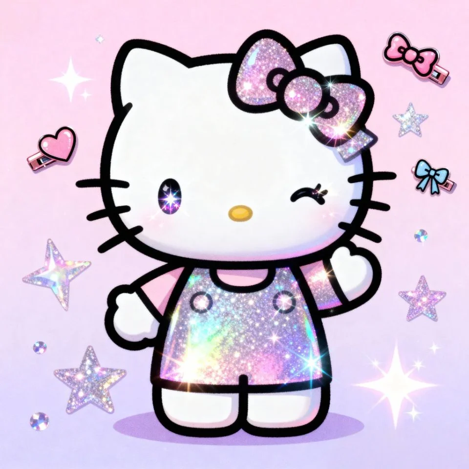 hello-kitty-y2k-blink-edit sparkly Hello Kitty edit with blink effects and stars