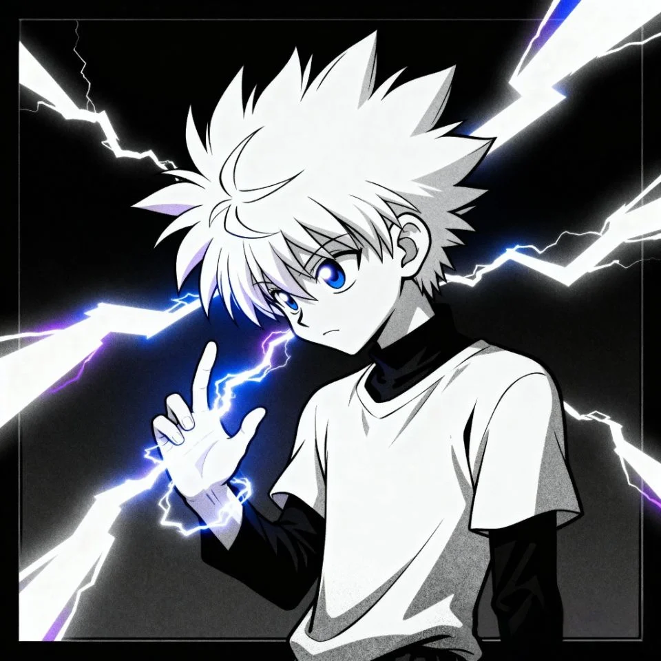 killua-manga-pfp-lightning-panel Manga Killua lightning panel PFP.