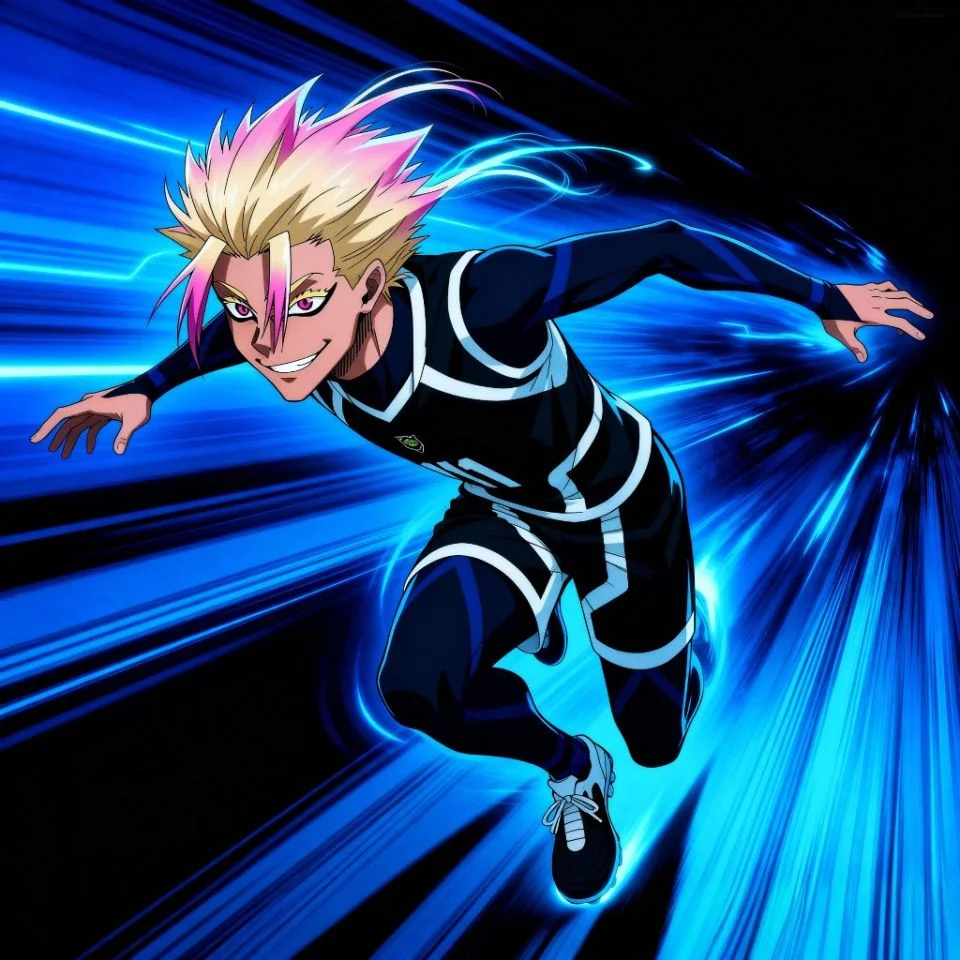 Ryusei Shidou anime scene portrait from Blue Lock series