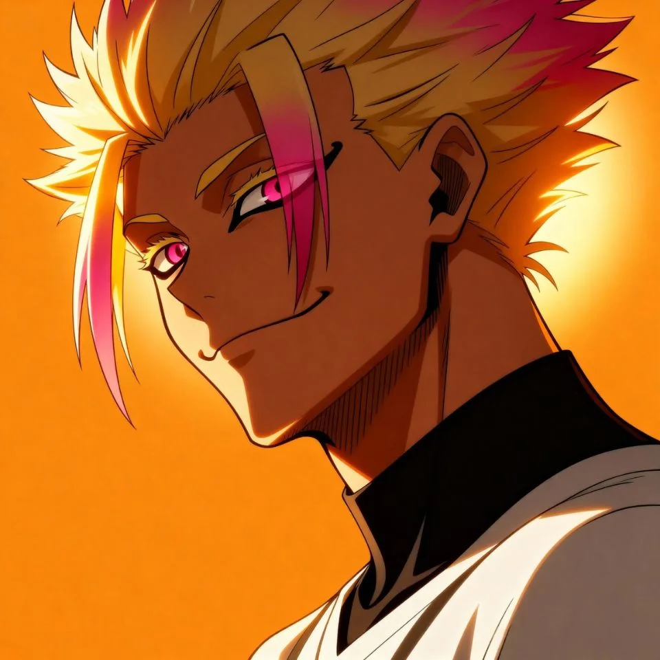 Ryusei Shidou colored edit portrait with warm tones