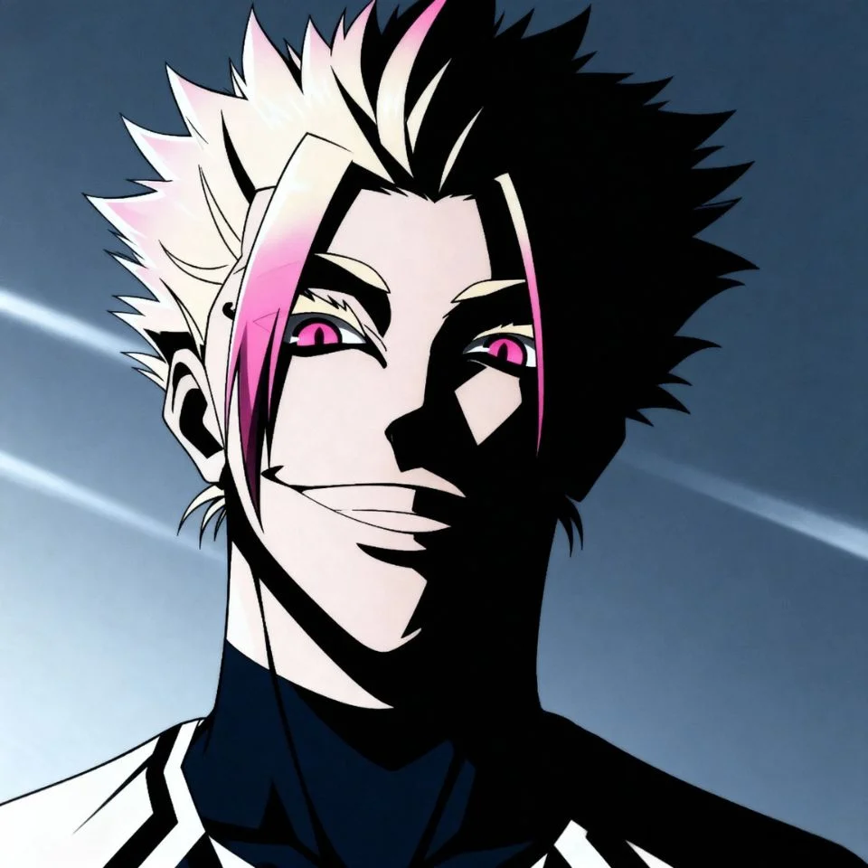 minimalist anime portrait of Ryusei Shidou with clean lighting
