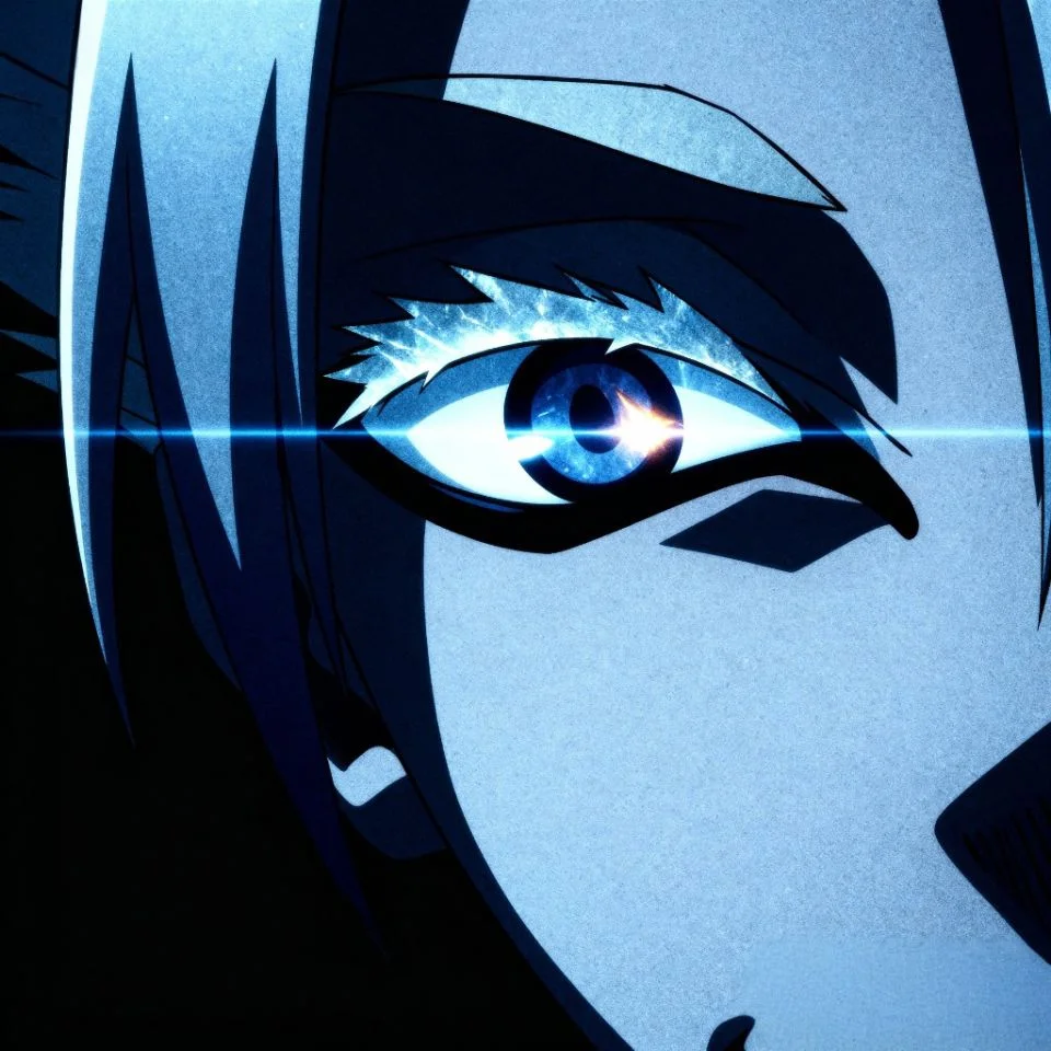 close-up of Shidou’s eye from Blue Lock anime