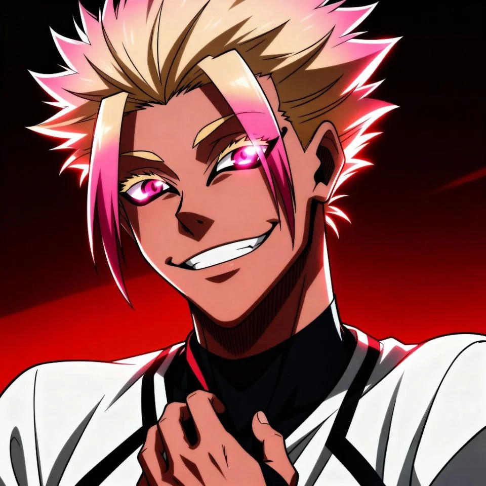 cool anime portrait of Ryusei Shidou with confident smirk