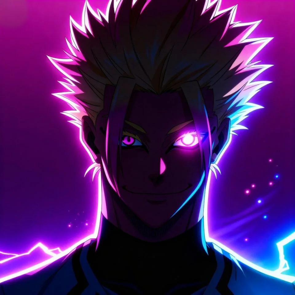 fanart of Shidou from Blue Lock with glowing background