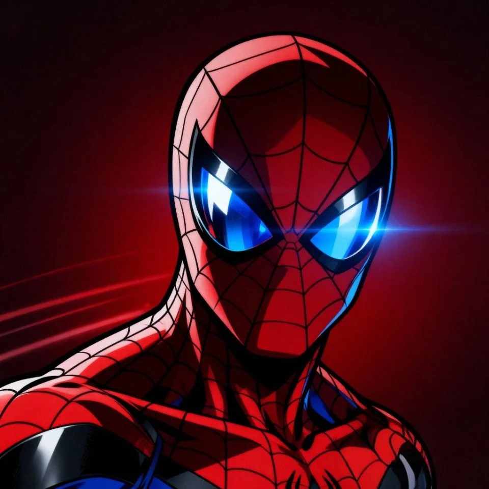 4K Spider-Man PFP close-up face with detailed suit texture.