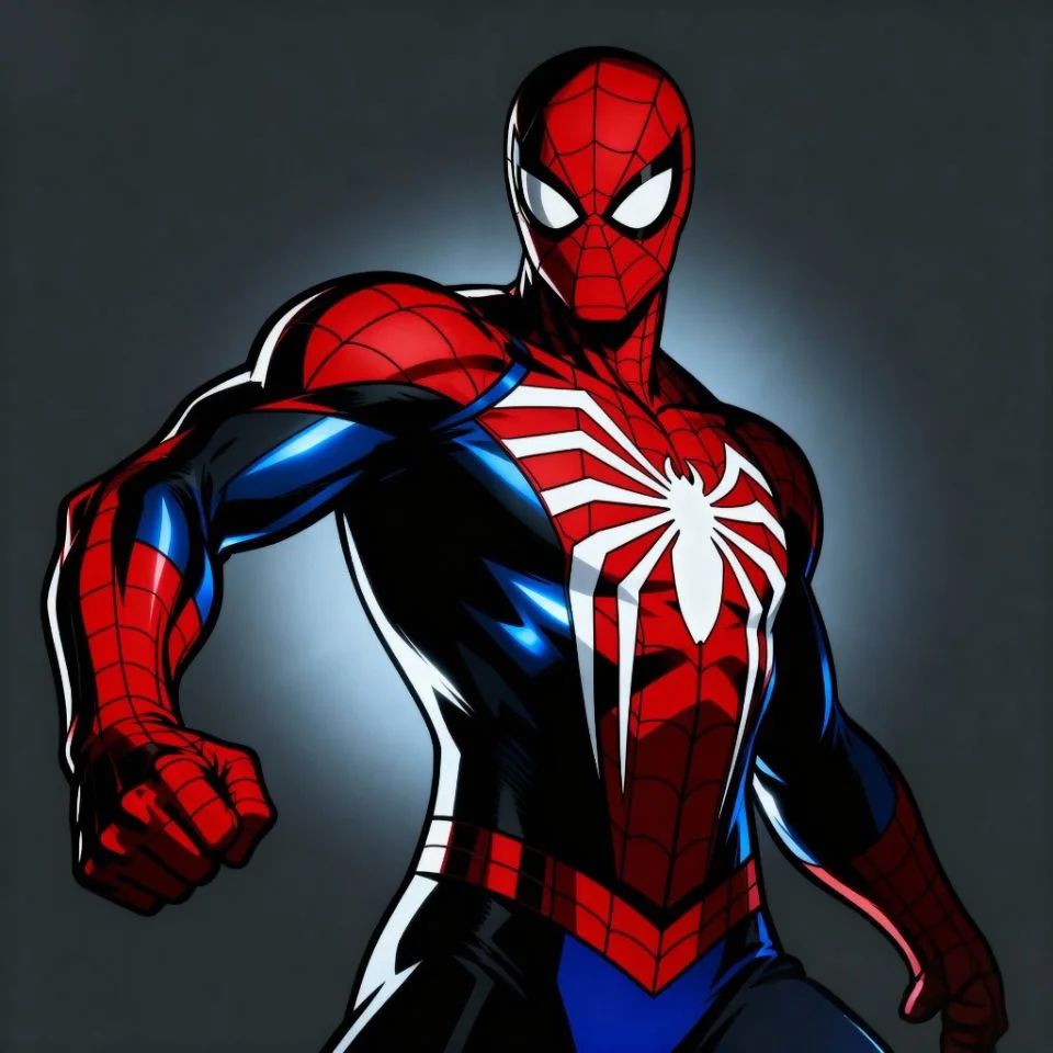 Y2K Spider-Man PFP with metallic 